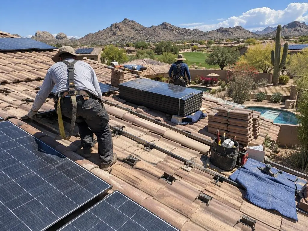 Tile Roof Panel Removal & Reinstall in Scottsdale, AZ